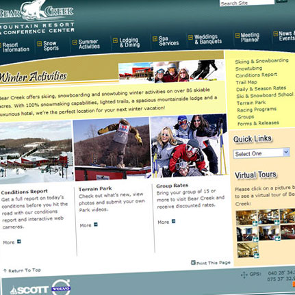Bear Creek Mountain Resort: Web Interface Design and Development