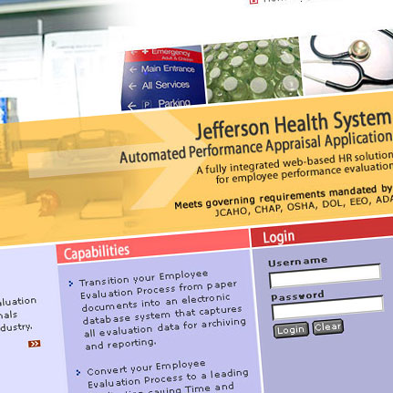 Jefferson Health System: Web Interface / Front-end