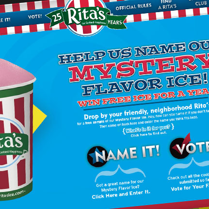 Rita's Italian Ice: Mystery Flavor Microsite